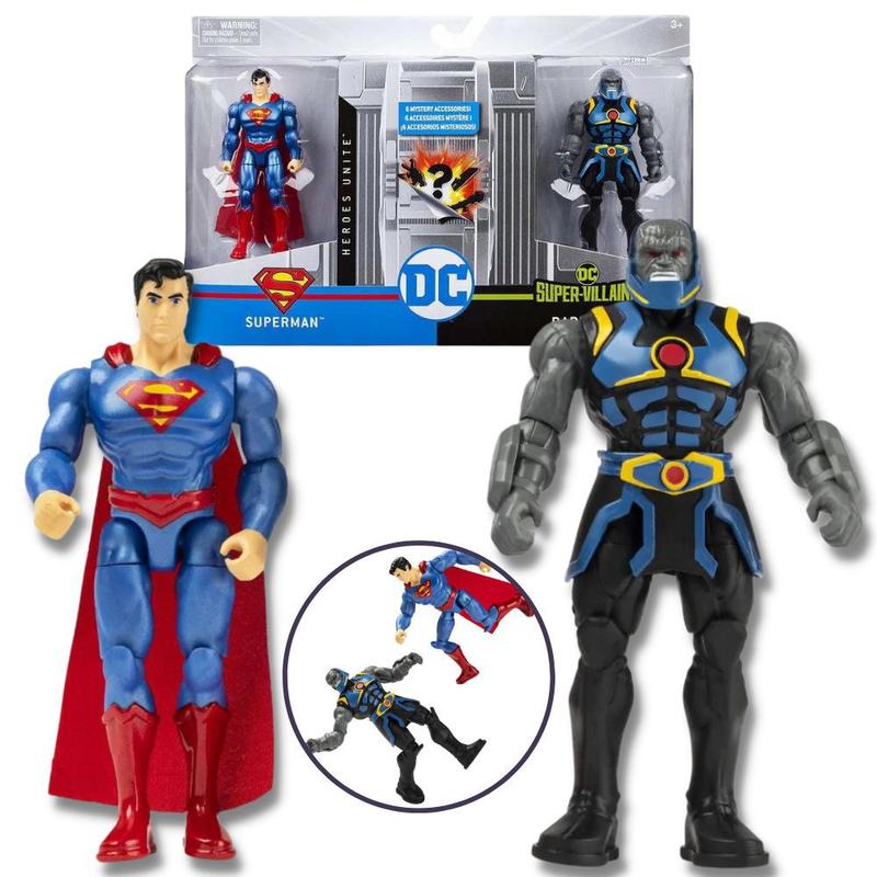 Bonecos Superman & Darkseid - DC Super Vilões - Spin Master